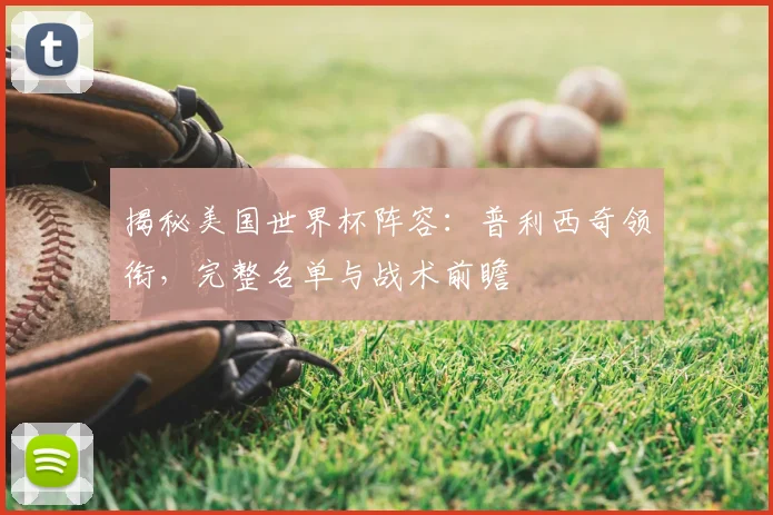 揭秘美国世界杯阵容：普利西奇领衔，完整名单与战术前瞻